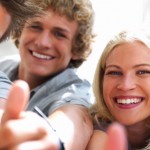 Students with thumbs up